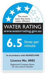 water rating label