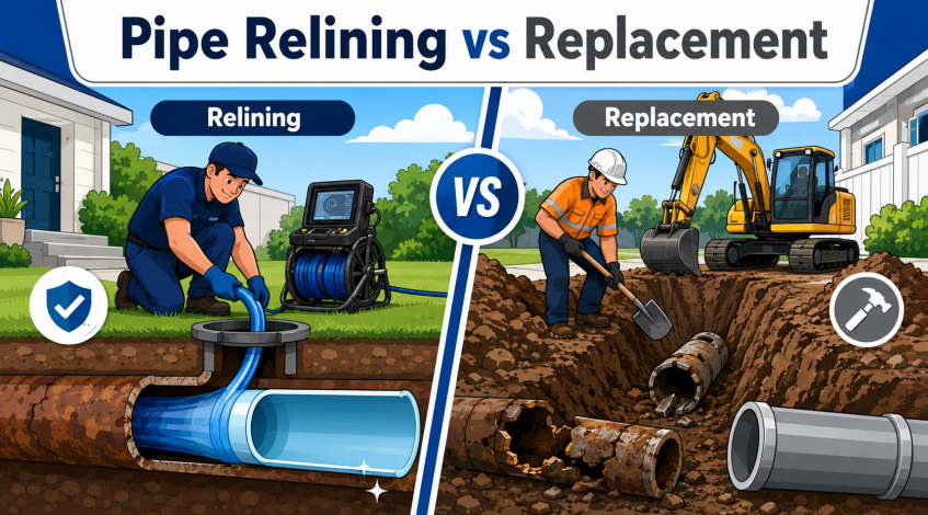 pipe relining vs replacement